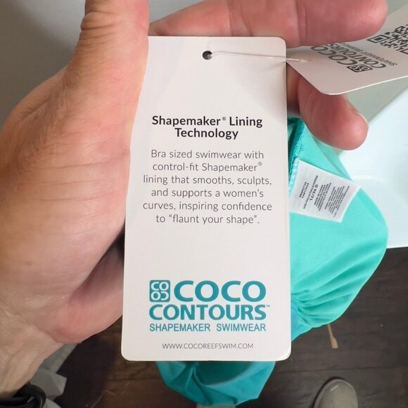 Coco Reef Women's Emerald Bra-Sized One-Piece Swimsuit Size 12/36D blue - Picture 8 of 9